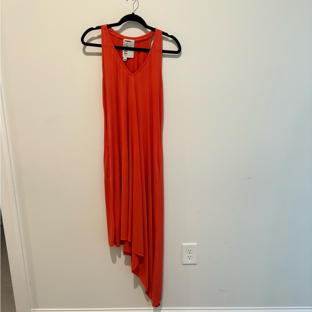 Meg Shop Asymmetrical Dress in Bold Orange